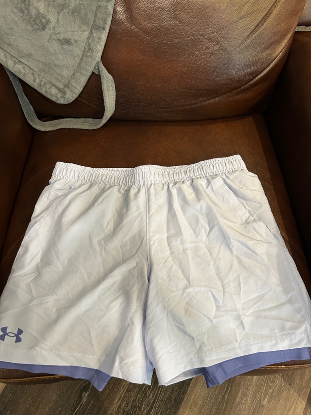 Girls’ Under Armour Lavender Athletic Double Layer Shorts